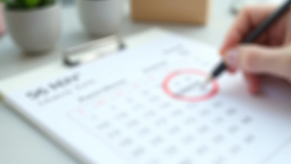 Kalender mit markiertem Sperrfrist-Datum und rotem Kreis um das Datum