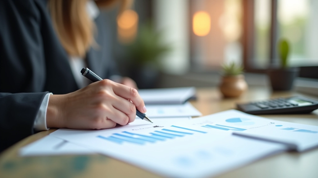 Modernes Büro mit Vermögensberatung und Finanzunterlagen